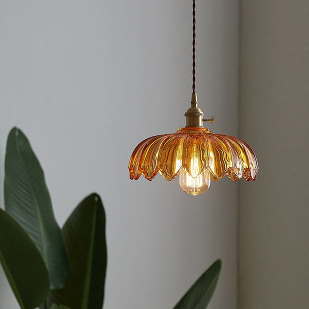 Vintage Glass Pendant Light