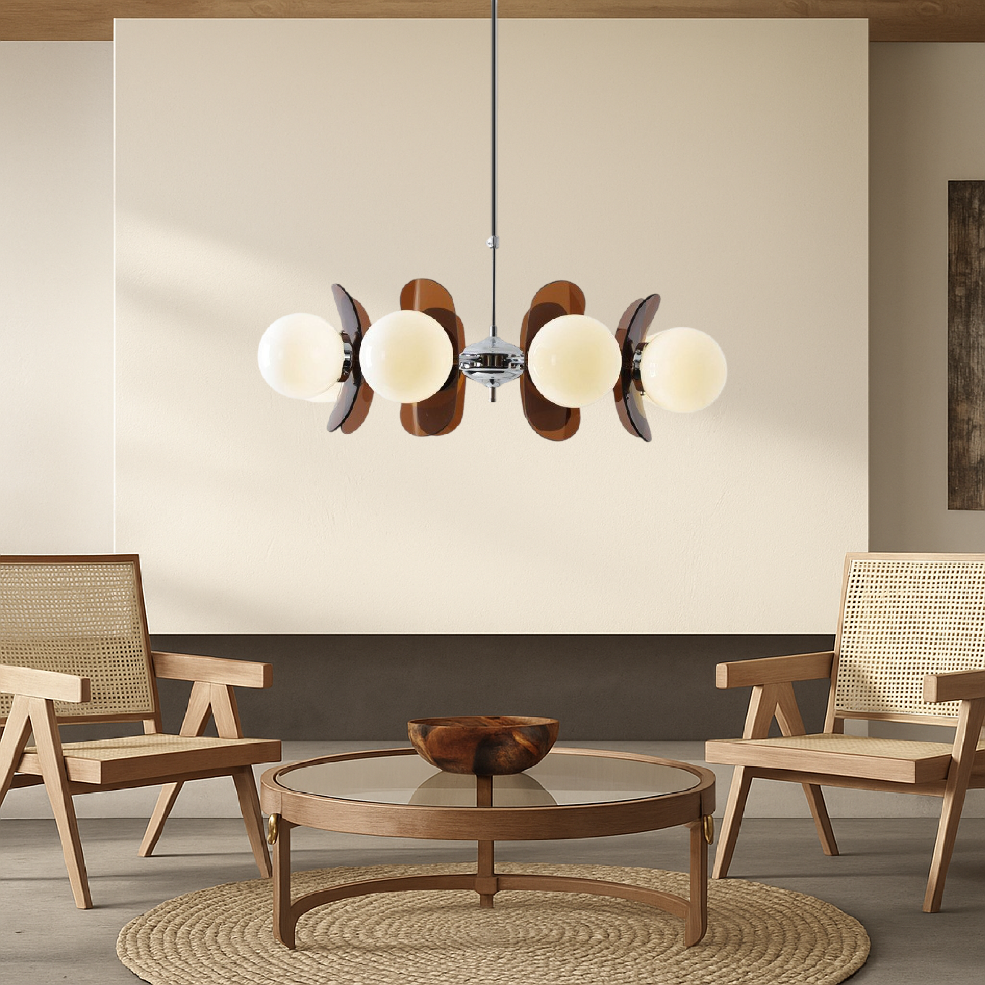 5-Head Bauhaus Chandelier