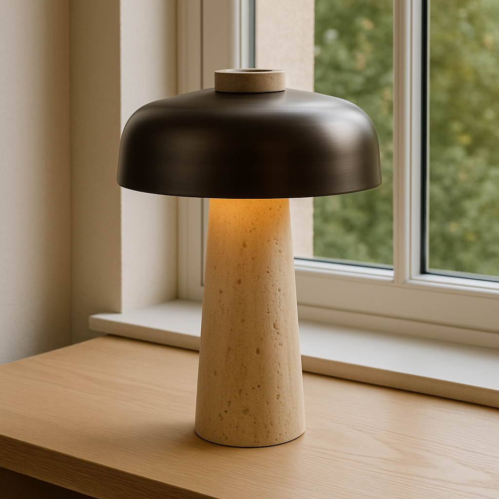 Travertine Table Lamp