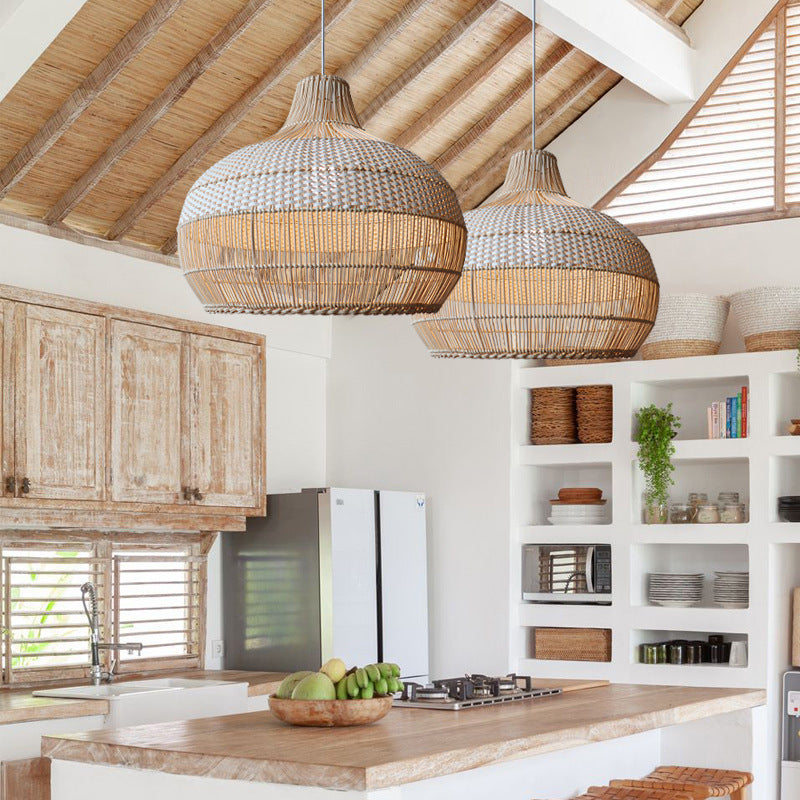 Rattan Woven Pendant Light