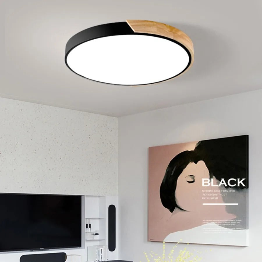 Nordic Wooden Macaroon Ceiling Light
