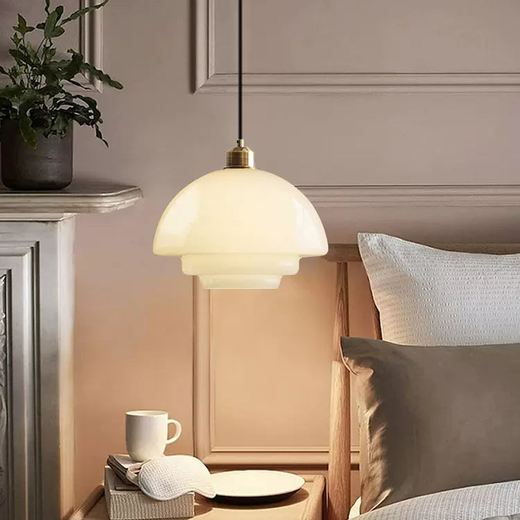 Mid Century White Pendant Light