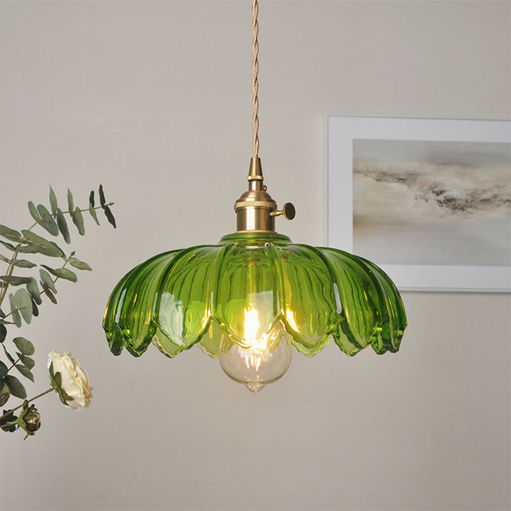 Vintage Glass Pendant Light