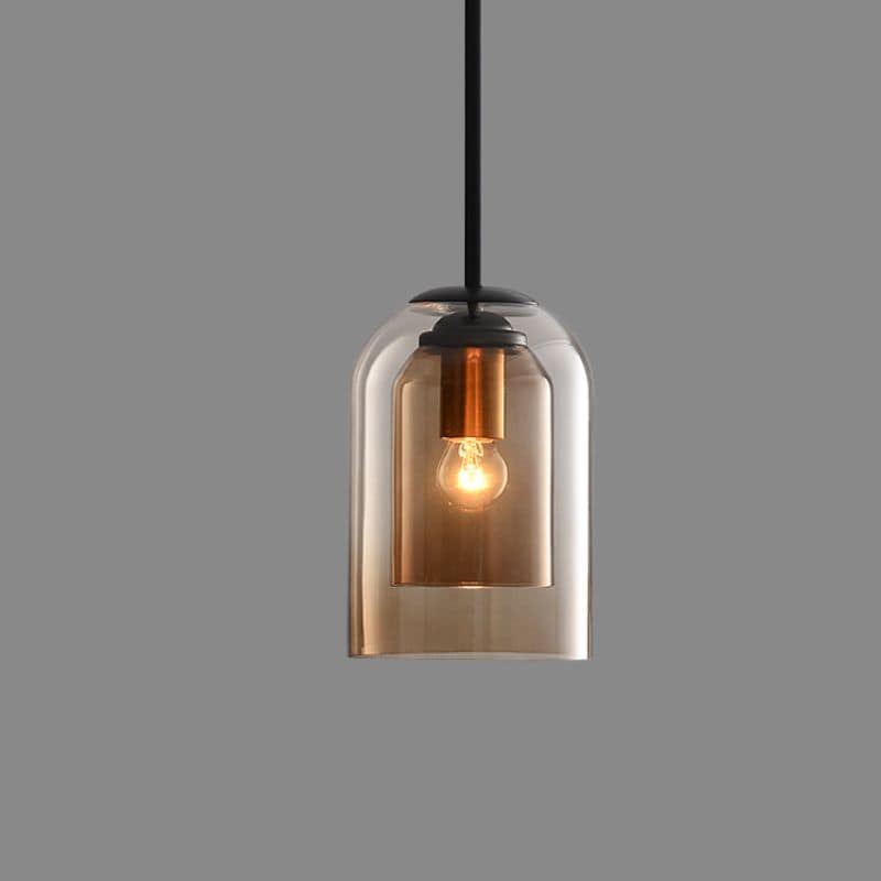 Double Glass Mica Pendant Light