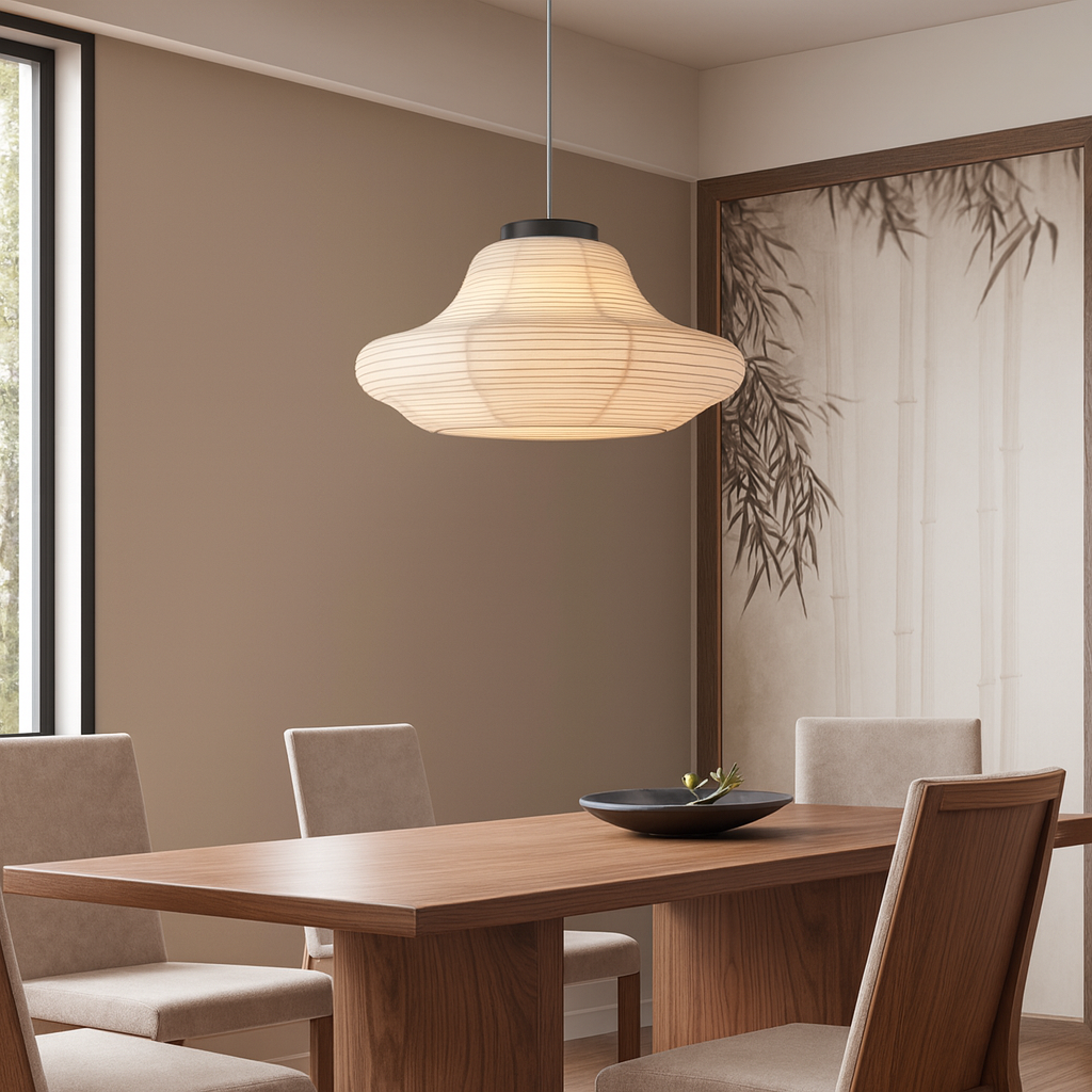 Wabi Sabi Rice Paper Pendant Light