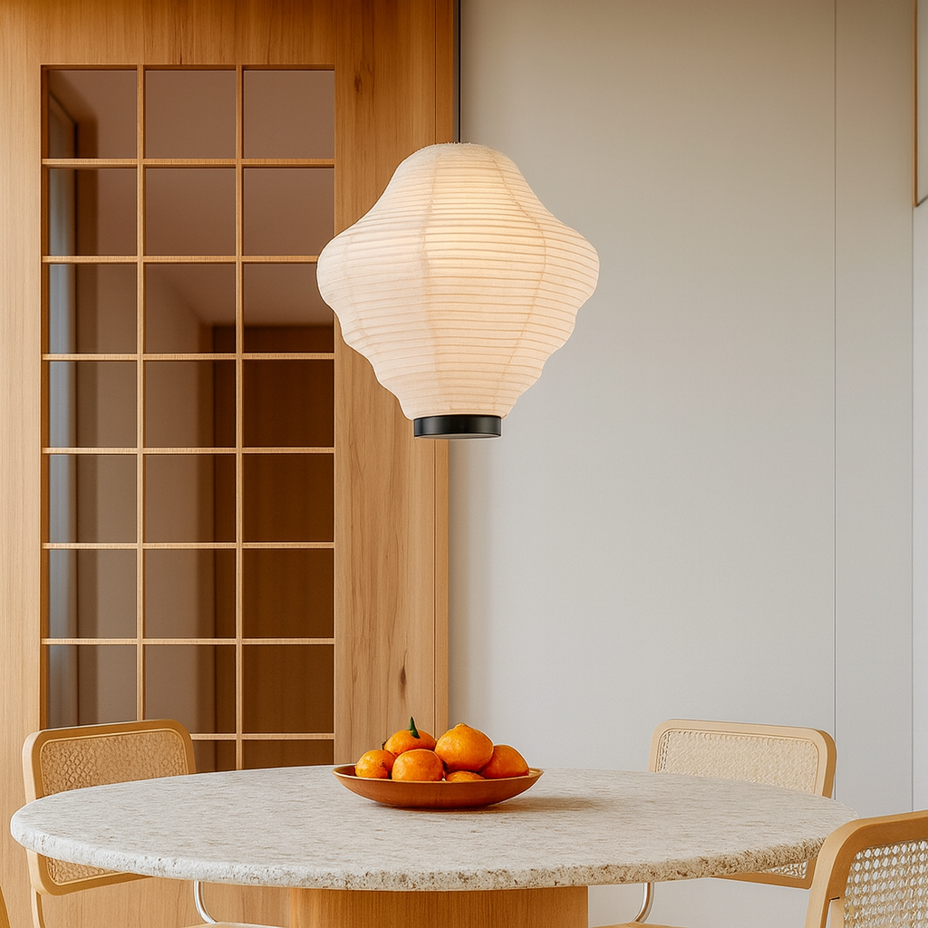 Wabi Sabi Rice Paper Pendant Light