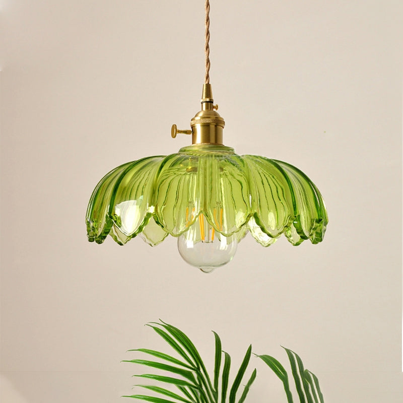 Vintage Glass Pendant Light