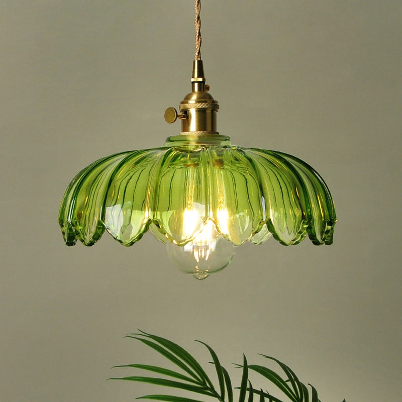 Vintage Glass Pendant Light