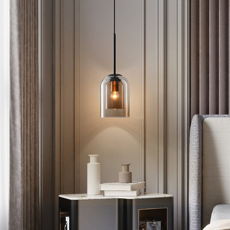 Double Glass Mica Pendant Light