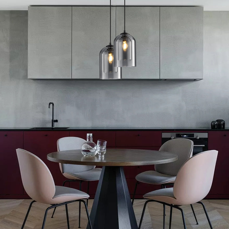 Double Glass Mica Pendant Light